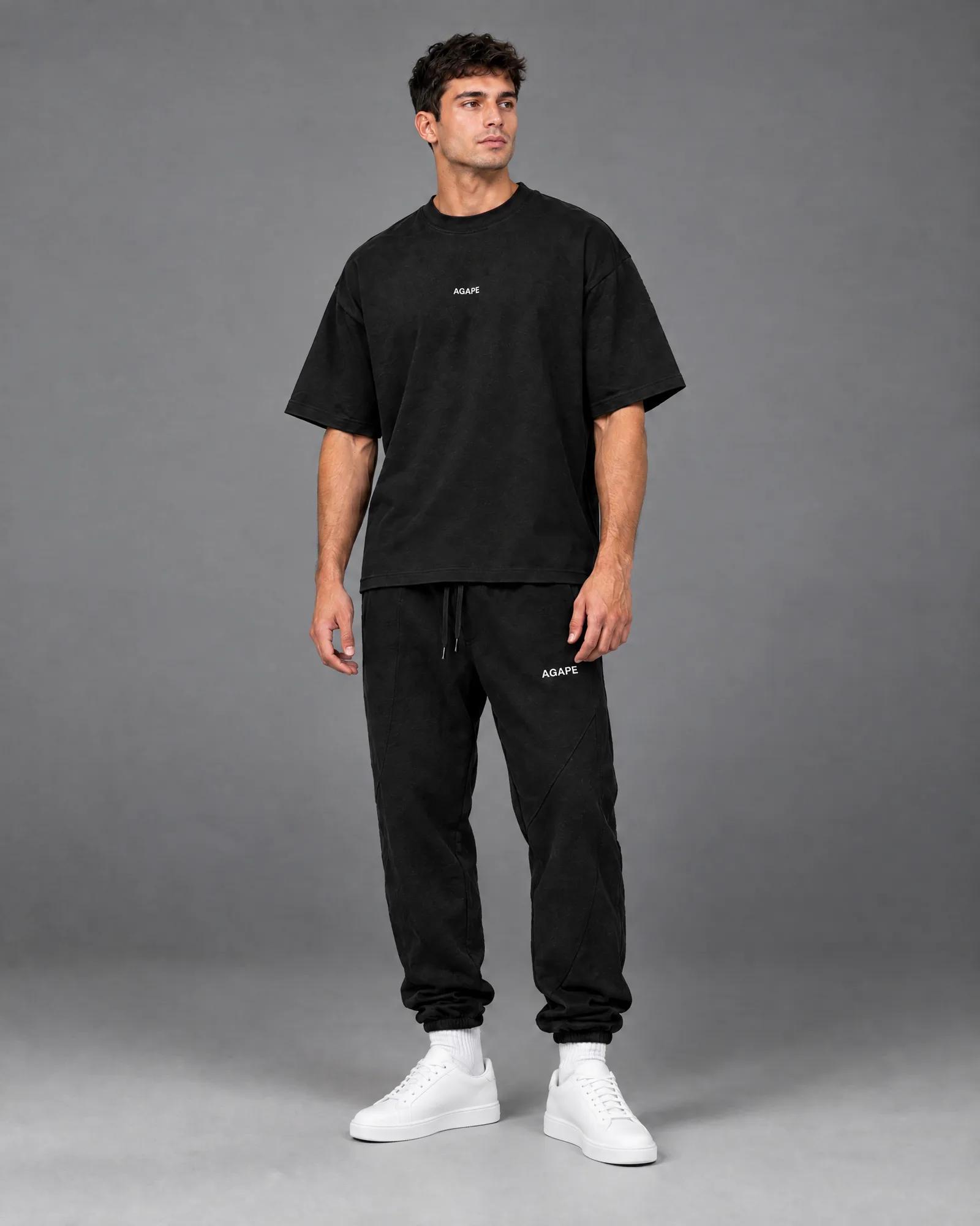 AGAPE Black Oversized Tee