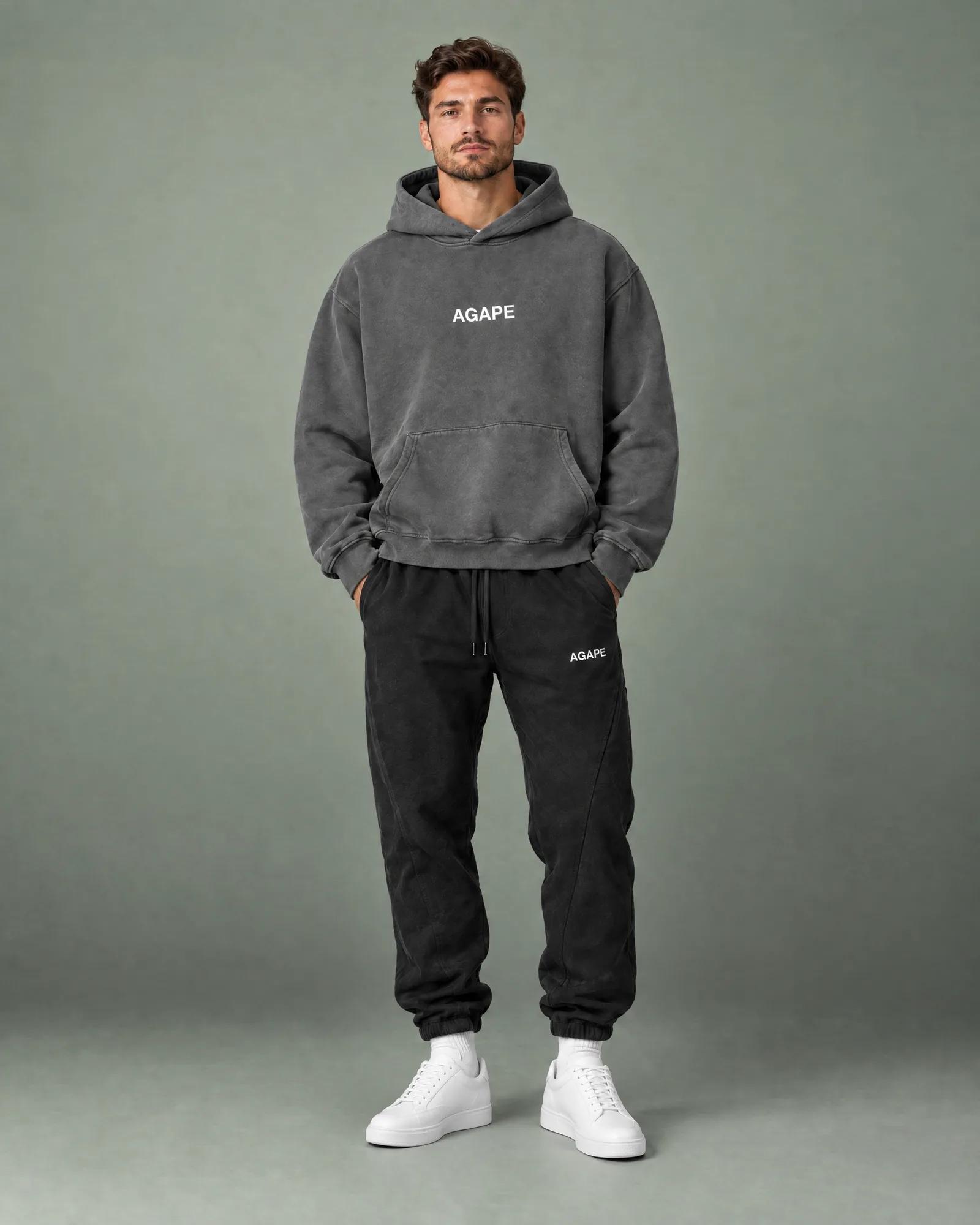AGAPE Washed Oversized Hoodie