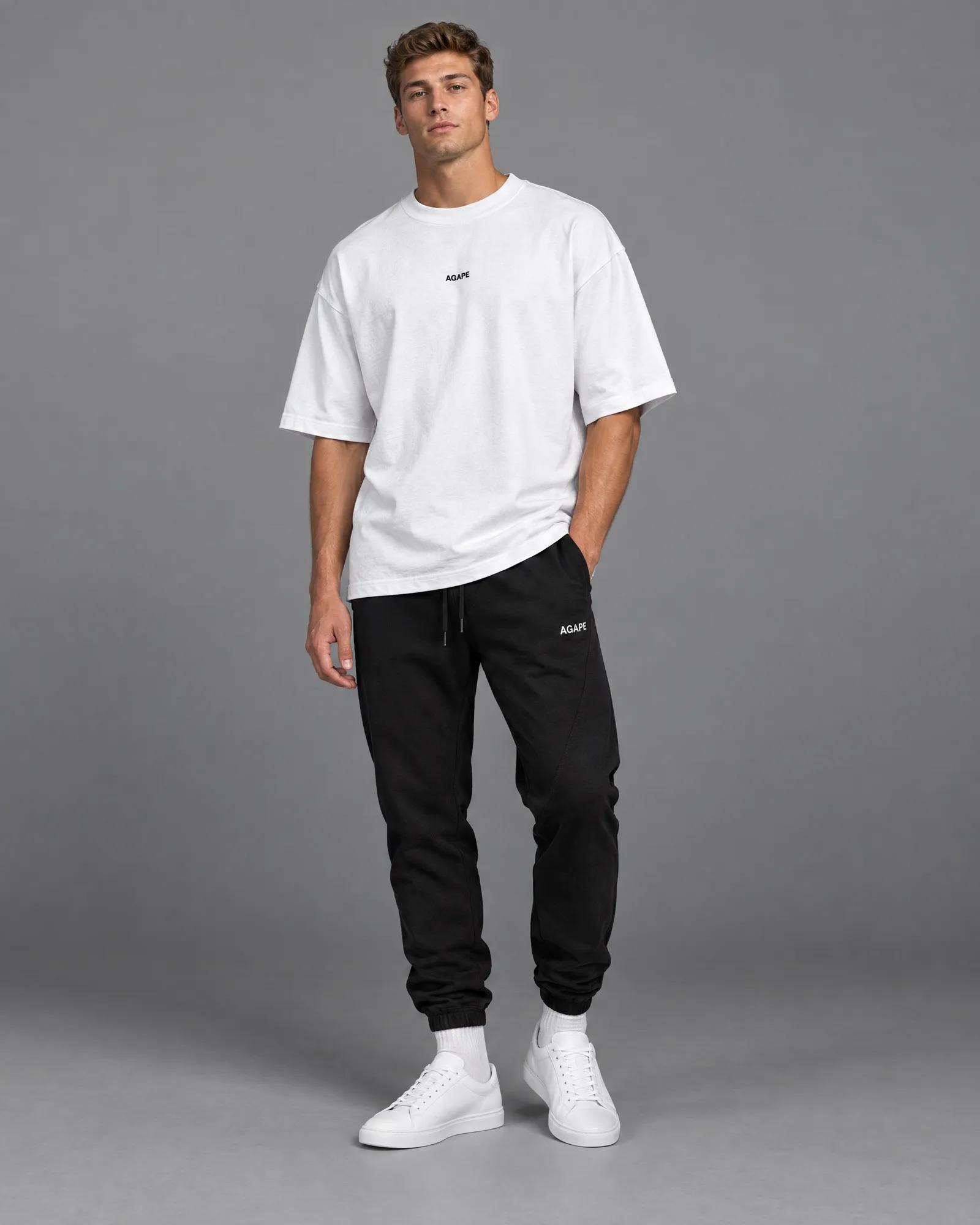 AGAPE White Oversized Tee