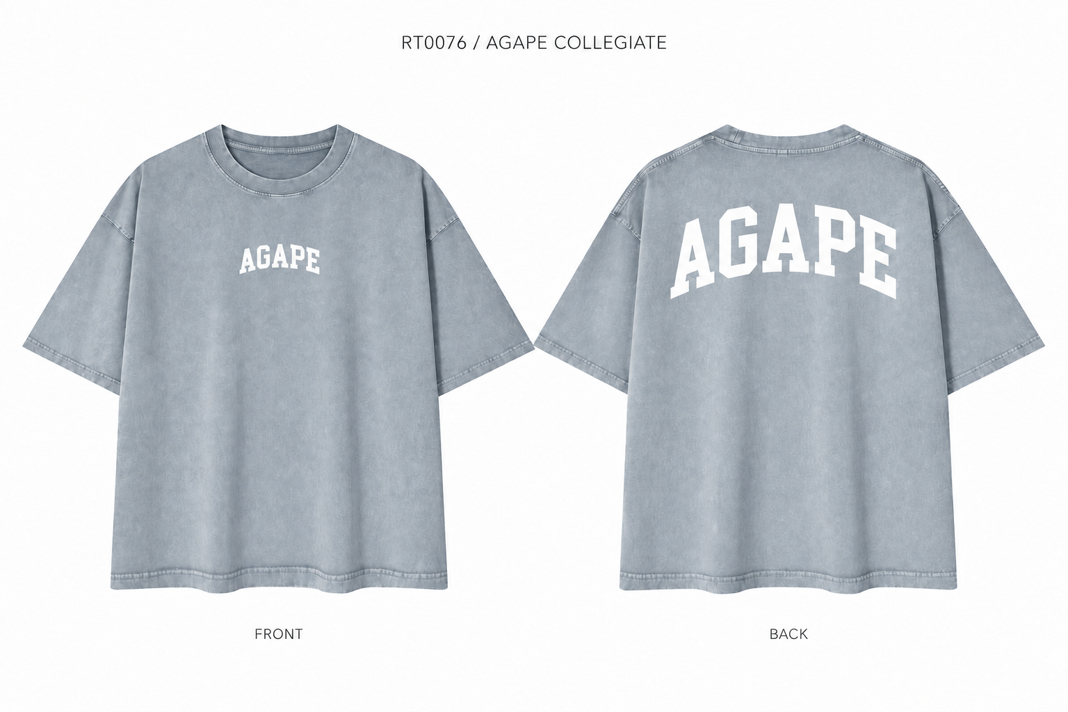 AGAPE Collegiate Mineral Wash Tee