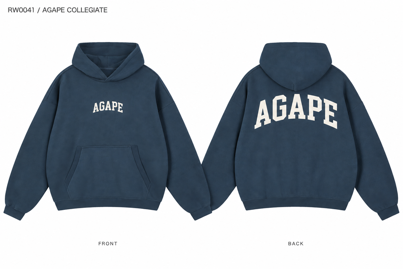 AGAPE Collegiate Boxy Fleece Hoodie